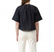 closed cropped top - black