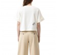 closed cropped t-shirt - ivory