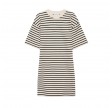 anine bing mona dress - black stripe french terry