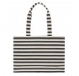 anine bing lara tote - black and natural stripe