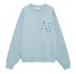 anine bing miles sweatshirt letteman - pastel blue