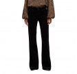 the leggy bootcut velvet - black