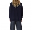 closed high neck long sleeve knit - dark night 