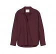 closed asymmetric shirt - dark raisin red