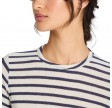 thyra wool sailor reverse wool top - dark brown stripe 