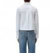 closed lace detail shirt - white