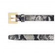 anine bing nicola belt - black and white snake