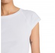malou s/s cotton 1x1 rib tee - white