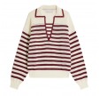 granville sweater - ivoire/rouge