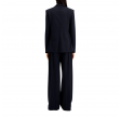 women d.b. blazer with shoulder pads - navy blue