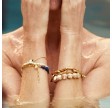 anni lu jetset gems bracelet - cream