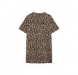 anine bing beth mini dress - black and brown leopard