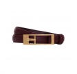 anine bing elly belt smooth leather - burgundy