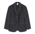 women's oversized blazer - heather grey 