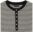 anine bing alessia long sleeve tee - cream and black stripe