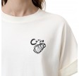 closed cropped t-shirt - ivory