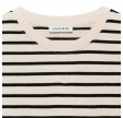 anine bing myers cropped tee - black stripe french terry