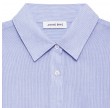 anine bing plaza shirt - blue and white mini stripe 