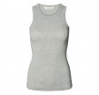 alberte cotton rib top - light grey melange