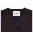 aiayu hilda vest pure merino wool - navy melange 
