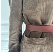 louise leather belt gold - chocolate