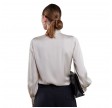 selma blouse bowtie flyfront - champagne