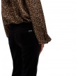 the leggy bootcut velvet - black
