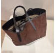karin large tote bag suede - mocha