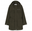closed cotton parka - dark olive green 