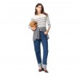 gaby ls tee - ecru marine 