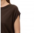 closed crew neck sleeveless - maple brown