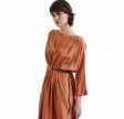 pomandére silk habutai dress - apricot
