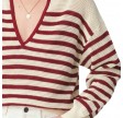 granville sweater - ivoire/rouge