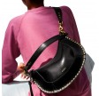 naoko leather shoulder bag - black 