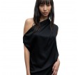 lana silk tank - black