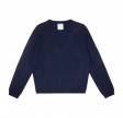 womens boxy o-neck - navy blue