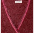 women's cardigan bymi - burgundy black melange