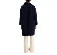 dropped shoulder coat bouclé - navy blue