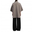 women kimono mantle pressed wool - natural casha