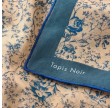 light blue flower toile scarf - blue