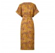 clara silk dress - yellow