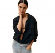 closed utility shirt - black