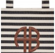 anine bing lara tote - black and natural stripe