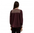 samantha smocked blouse - bordeaux