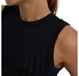 jacquard crush tank top - black