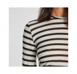 thyra wool top - ecru sailor stripe