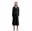 hana satin silk skirt - black 