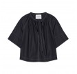 closed cropped top - black