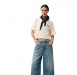 closed cropped t-shirt - ivory
