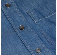 closed cropped classic shirt - dark blue